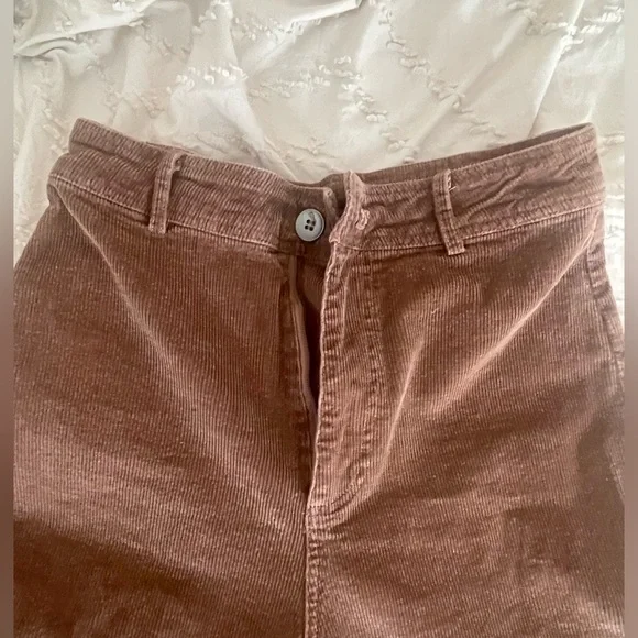 Brown corduroy, wide leg pant - Picture 3 of 5